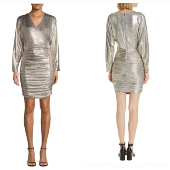 Alice + Olivia Pace Batwing Sleeve Mini Dress Size 2 $398 - Picture 3 of 15